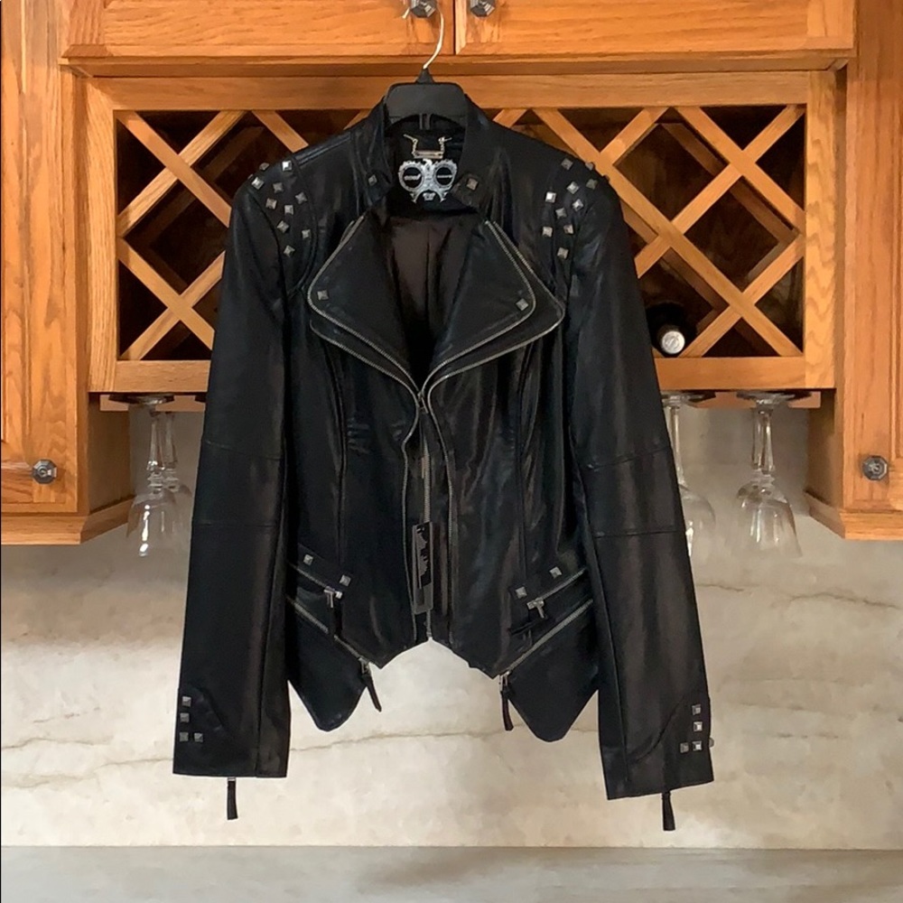 Faux Leather Rock, Punk, Metal, Studded Jacket